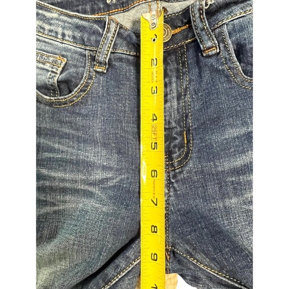 Machine Nouvelle Mode Jeans Skinny Ankle Distressed Faux Pearls Sz 26 Italy - Picture 6 of 10